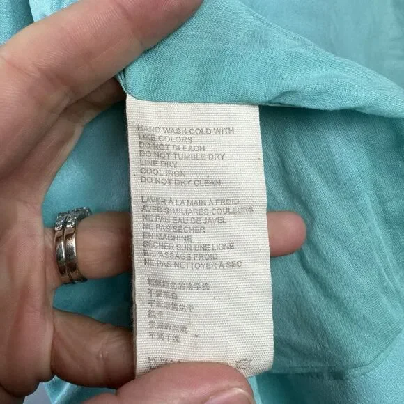 NWT Let Me Be Anthropologie Slim Bubble Dress Hawaiian Blue Size Medium - Picture 8 of 12